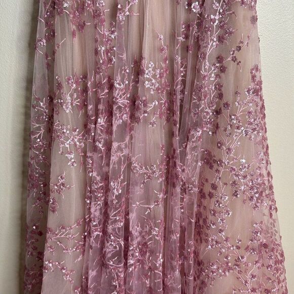 Mac Duggal 67264M Corset Bodice Sequin Dress in pink long sparkly gown size 4 - Picture 12 of 12